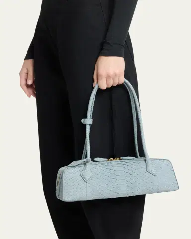 ALAÏA Le Teckel Medium Snakeskin Shoulder Bag | Thumbnail 2