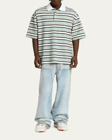 Amiri Men's Light-Wash Denim Carpenter Jeans with Bone Appliques | Thumbnail 2 Amiri Men's Light-Wash Denim Carpenter Jeans with Bone Appliques | Thumbnail 2