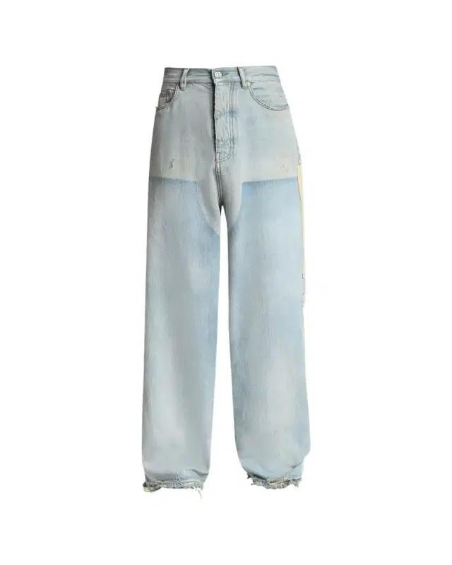 Amiri Men's Light-Wash Denim Carpenter Jeans with Bone Appliques