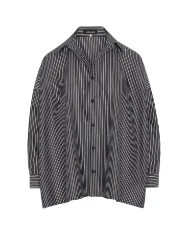 Eskandar A-Line Striped Cotton Shirt | Thumbnail 1