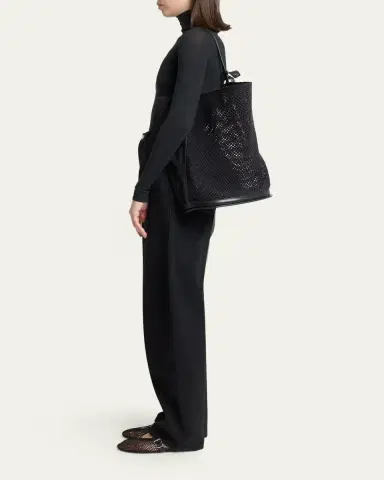 Alaïa Le Hip Large Suede Mesh Bucket Bag | Thumbnail 5 Alaïa Le Hip Large Suede Mesh Bucket Bag | Thumbnail 5