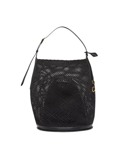 Alaïa Le Hip Large Suede Mesh Bucket Bag | Thumbnail 1 Alaïa Le Hip Large Suede Mesh Bucket Bag | Thumbnail 1