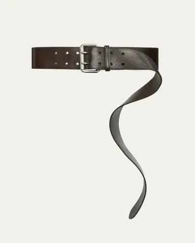 Ralph Lauren Collection Distressed Double-Prong Long Belt | Thumbnail 3 Ralph Lauren Collection Distressed Double-Prong Long Belt | Thumbnail 3