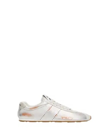 Miu Miu Metallic Leather Low-Top Sneakers | Thumbnail 1