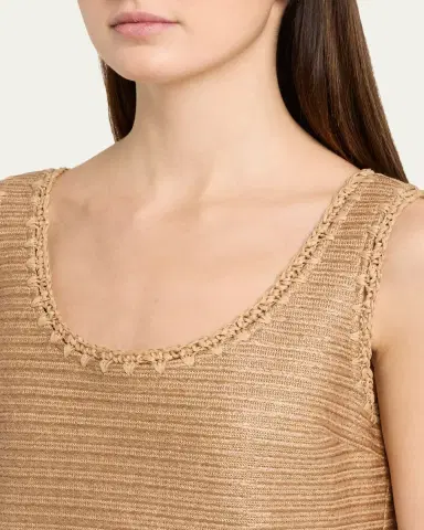 Lafayette 148 New York Raffia-Effect Jersey Shift Dress | Thumbnail 5