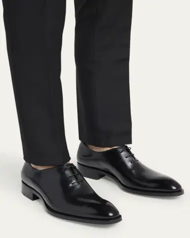 Tom Ford Men's Burnished Leather Oxfords | Thumbnail 2