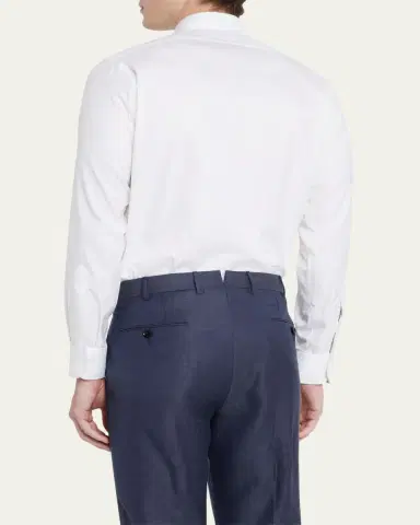 Charvet Men's Super Panama Cotton Dress Shirt | Thumbnail 3