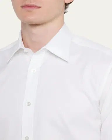 Charvet Men's Super Panama Cotton Dress Shirt | Thumbnail 5