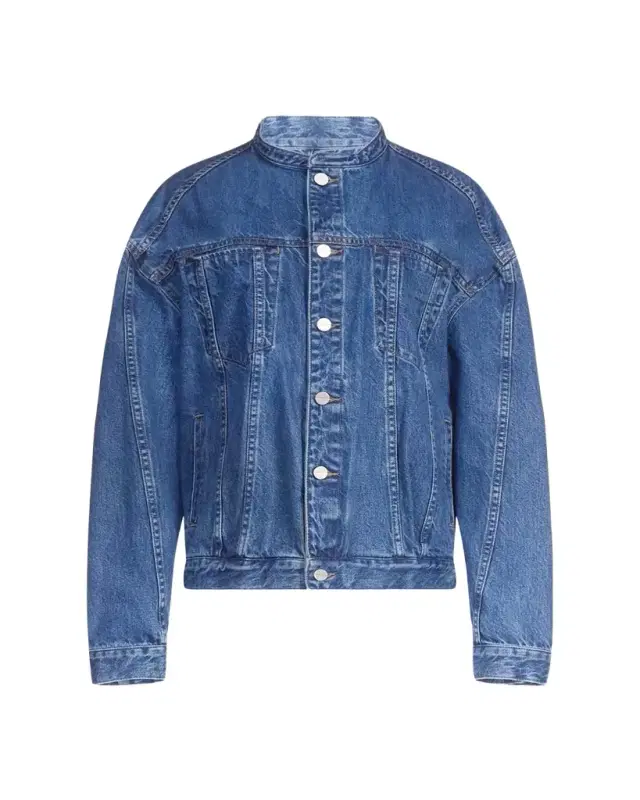 TWP Dawson Collarless Denim Jacket