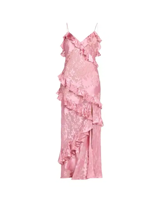 LoveShackFancy Dean Floral Silk Maxi Dress