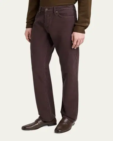 Tom Ford Men's Wool Straight Leg Five-Pocket Pants | Thumbnail 4