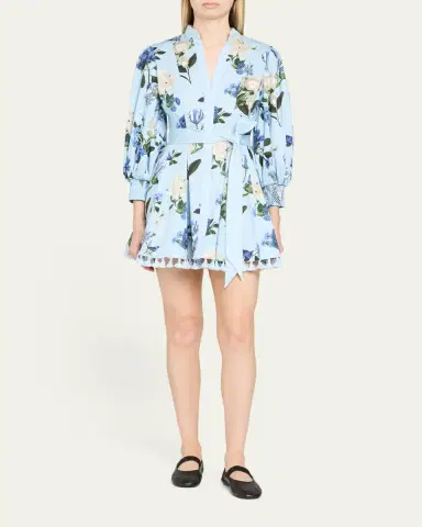 ALICE + OLIVIA Lucy Belted Mini Shirtdress | Thumbnail 2