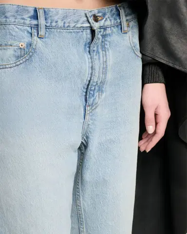 Balenciaga Organic Cotton Vintage Straight-Leg Crop Jeans | Thumbnail 5 Balenciaga Organic Cotton Vintage Straight-Leg Crop Jeans | Thumbnail 5