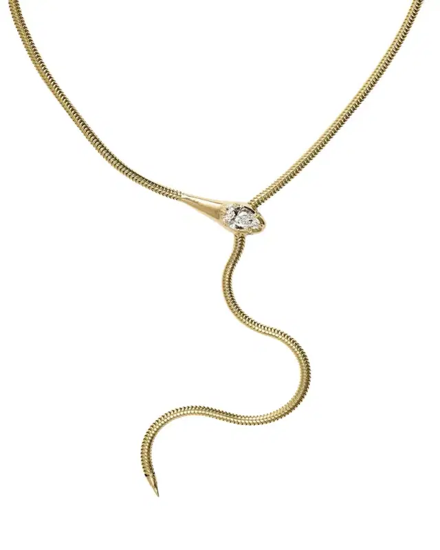 Dara Kaye Serpent Lariat Necklace