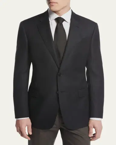 Giorgio Armani Men's Soft Basic Two-Button Sport Coat | Thumbnail 2