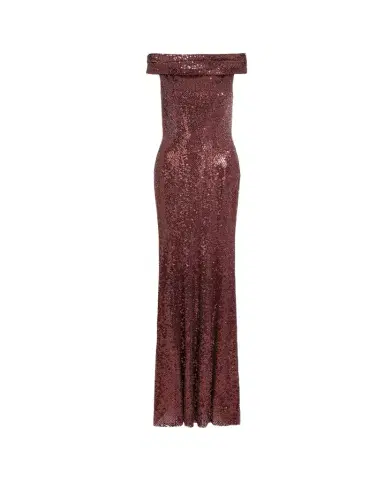 Jenny Packham Echo Off-Shoulder Sequined Gown | Thumbnail 1 Jenny Packham Echo Off-Shoulder Sequined Gown | Thumbnail 1