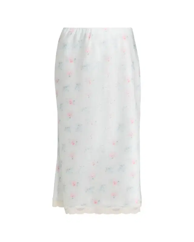 Castle Floral Satin Midi Skirt