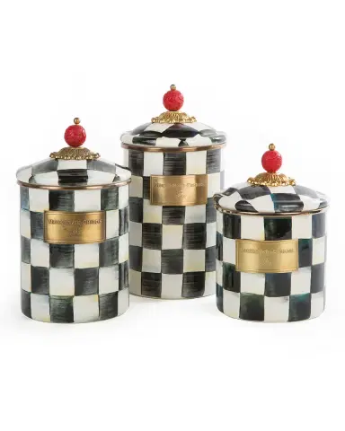 MacKenzie-Childs Courtly Check Medium Canister | Thumbnail 3