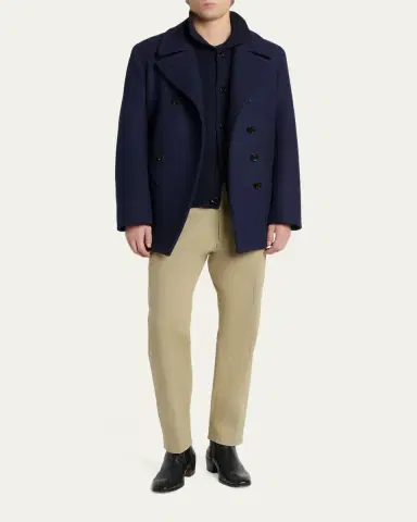 TOM FORD Men's Coarsehair Cashmere Rib-Knit Cardigan | Thumbnail 2 TOM FORD Men's Coarsehair Cashmere Rib-Knit Cardigan | Thumbnail 2