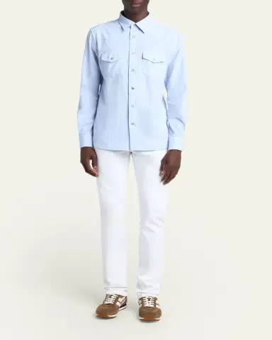 TOM FORD Men's Slim-Fit Corduroy Double-Pocket Western Shirt | Thumbnail 6 TOM FORD Men's Slim-Fit Corduroy Double-Pocket Western Shirt | Thumbnail 6