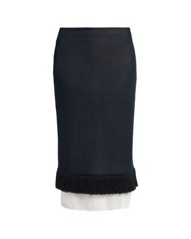 Bottega Veneta Colorblock Layered Fringe Midi Skirt | Thumbnail 1 Bottega Veneta Colorblock Layered Fringe Midi Skirt | Thumbnail 1