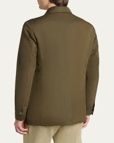 Tom Ford Men's Compact Nylon Flap-Pocket Field Jacket | Thumbnail 3 Tom Ford Men's Compact Nylon Flap-Pocket Field Jacket | Thumbnail 3