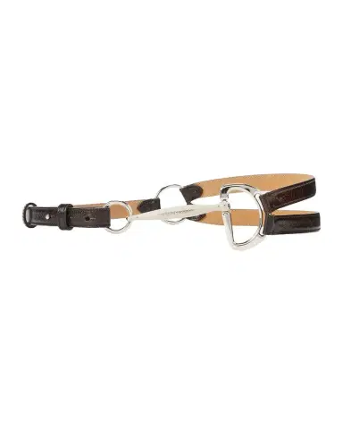 Ralph Lauren Collection Distressed Equestrian Skinny Belt | Thumbnail 1 Ralph Lauren Collection Distressed Equestrian Skinny Belt | Thumbnail 1