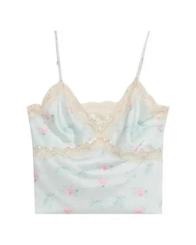 LoveShackFancy Lamora Floral Satin Tank Top