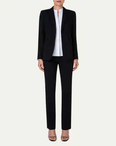 Akris punto One-Button Wool Long Body Blazer Jacket | Thumbnail 2