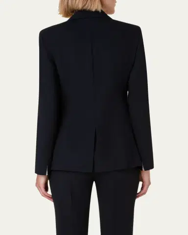 Akris punto One-Button Wool Long Body Blazer Jacket | Thumbnail 3