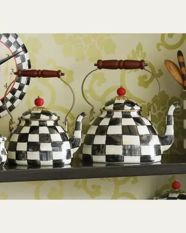 MacKenzie-Childs Courtly Check Three-Quart Tea Kettle | Thumbnail 2 MacKenzie-Childs Courtly Check Three-Quart Tea Kettle | Thumbnail 2