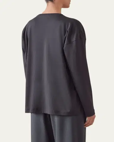 Eskandar Long-Sleeve Pima Cotton Top | Thumbnail 4