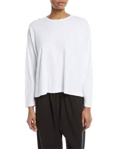 Eskandar Long-Sleeve Pima Cotton Top | Thumbnail 1