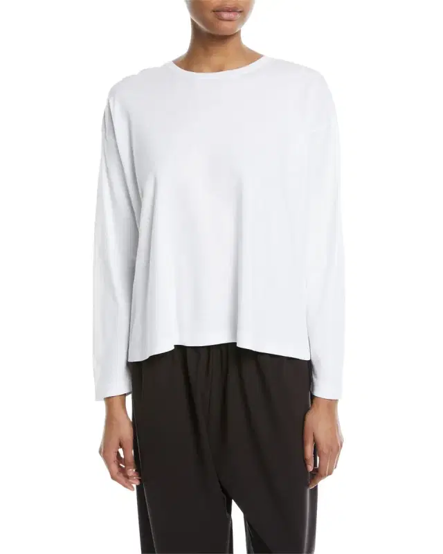 Eskandar Long-Sleeve Pima Cotton Top