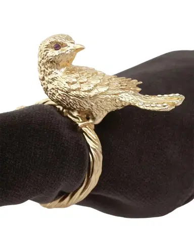 L'Objet Four "Gold Bird" Napkin Rings | Thumbnail 1 L'Objet Four "Gold Bird" Napkin Rings | Thumbnail 1