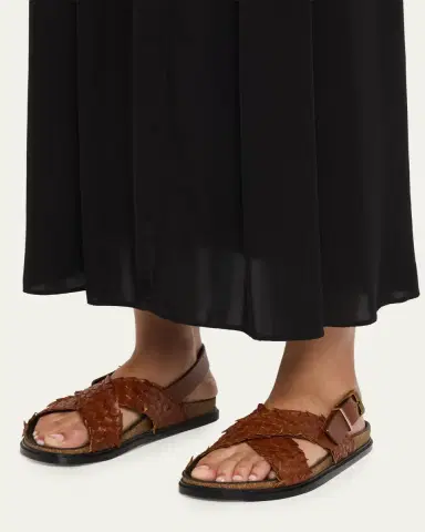 The Row Woven Leather Buckle Sandals | Thumbnail 2 The Row Woven Leather Buckle Sandals | Thumbnail 2
