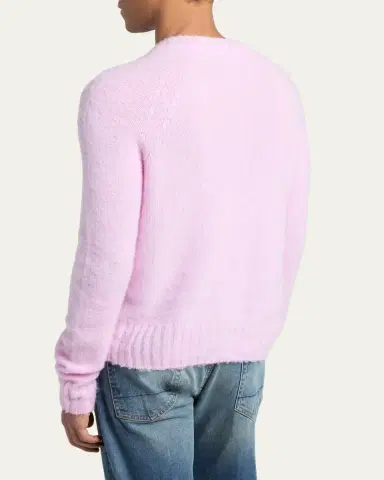 Tom Ford Men's Brushed Cashmere Raglan Crewneck Sweater | Thumbnail 3