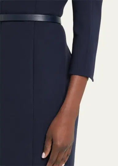 Akris Split-Neck Double-Face Wool Sheath Dress | Thumbnail 5 Akris Split-Neck Double-Face Wool Sheath Dress | Thumbnail 5