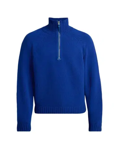Tom Ford Men's Cashmere and Wool Raglan Sleeve Half-Zip Sweater | Thumbnail 1