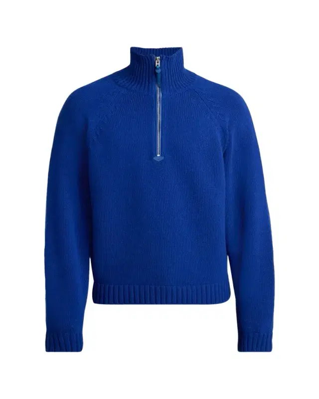 Tom Ford Men's Cashmere and Wool Raglan Sleeve Half-Zip Sweater