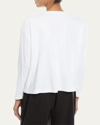 Eskandar Long-Sleeve Pima Cotton Top | Thumbnail 3