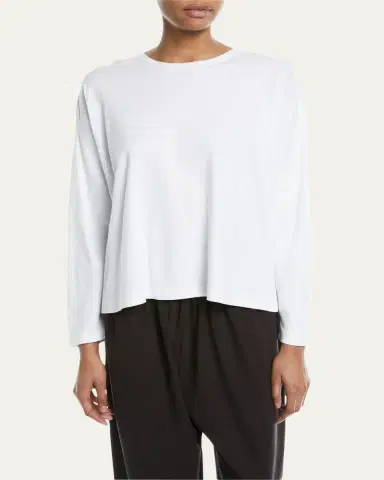 Eskandar Long-Sleeve Pima Cotton Top | Thumbnail 4