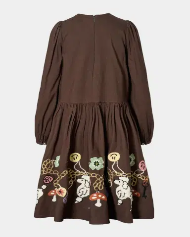 Molo Girl's Camma Embroidered Organic Cotton Dress, Size 3-6 | Thumbnail 2