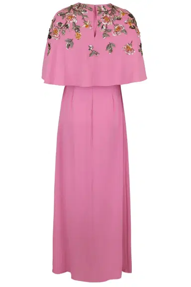 Oscar de la Renta Beaded Floral Caftan Gown | Thumbnail 6