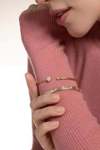 KWIAT Diamond Star Open Bangle Bracelet | Thumbnail 2