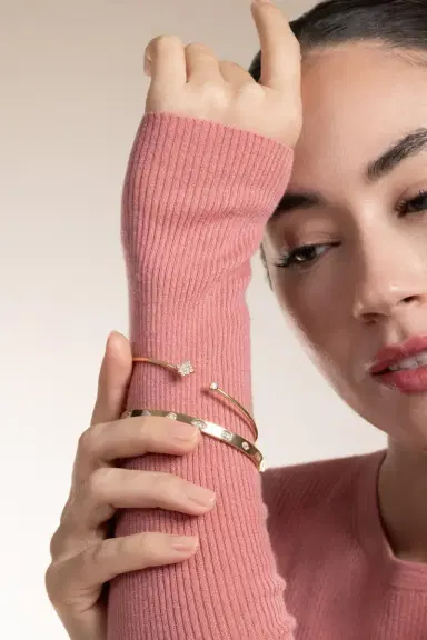KWIAT Diamond Star Open Bangle Bracelet | Thumbnail 4