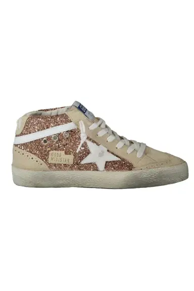 Golden Goose Mid Star Pink Sneaker | Thumbnail 1 Golden Goose Mid Star Pink Sneaker | Thumbnail 1
