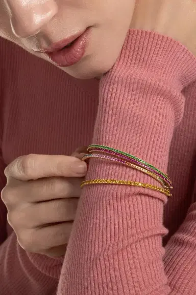 KWIAT Rainbow Sapphire Stackable Bangle Bracelet | Thumbnail 3 KWIAT Rainbow Sapphire Stackable Bangle Bracelet | Thumbnail 3