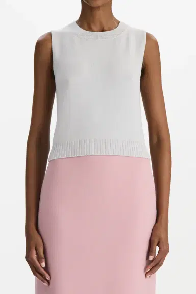 Oscar de la Renta Sleeveless Crop Twinset Tank | Thumbnail 2 Oscar de la Renta Sleeveless Crop Twinset Tank | Thumbnail 2
