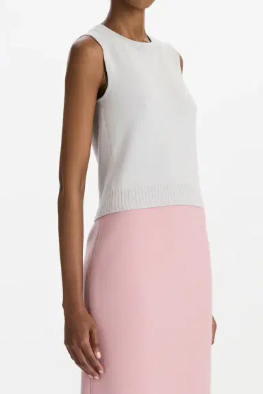 Oscar de la Renta Sleeveless Crop Twinset Tank | Thumbnail 3 Oscar de la Renta Sleeveless Crop Twinset Tank | Thumbnail 3